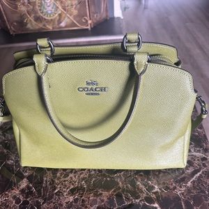 Gently Used Green Authentic Coach Purse
